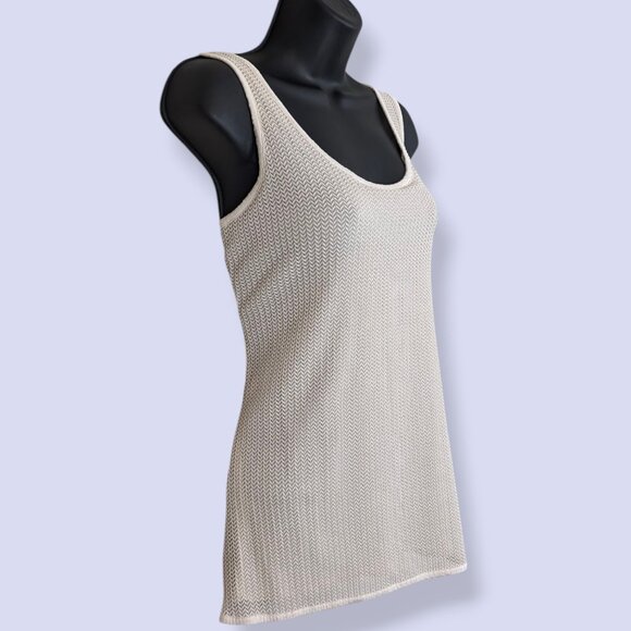 Banana Republic Heritage Herringbone Cut Out Top - Picture 3 of 6